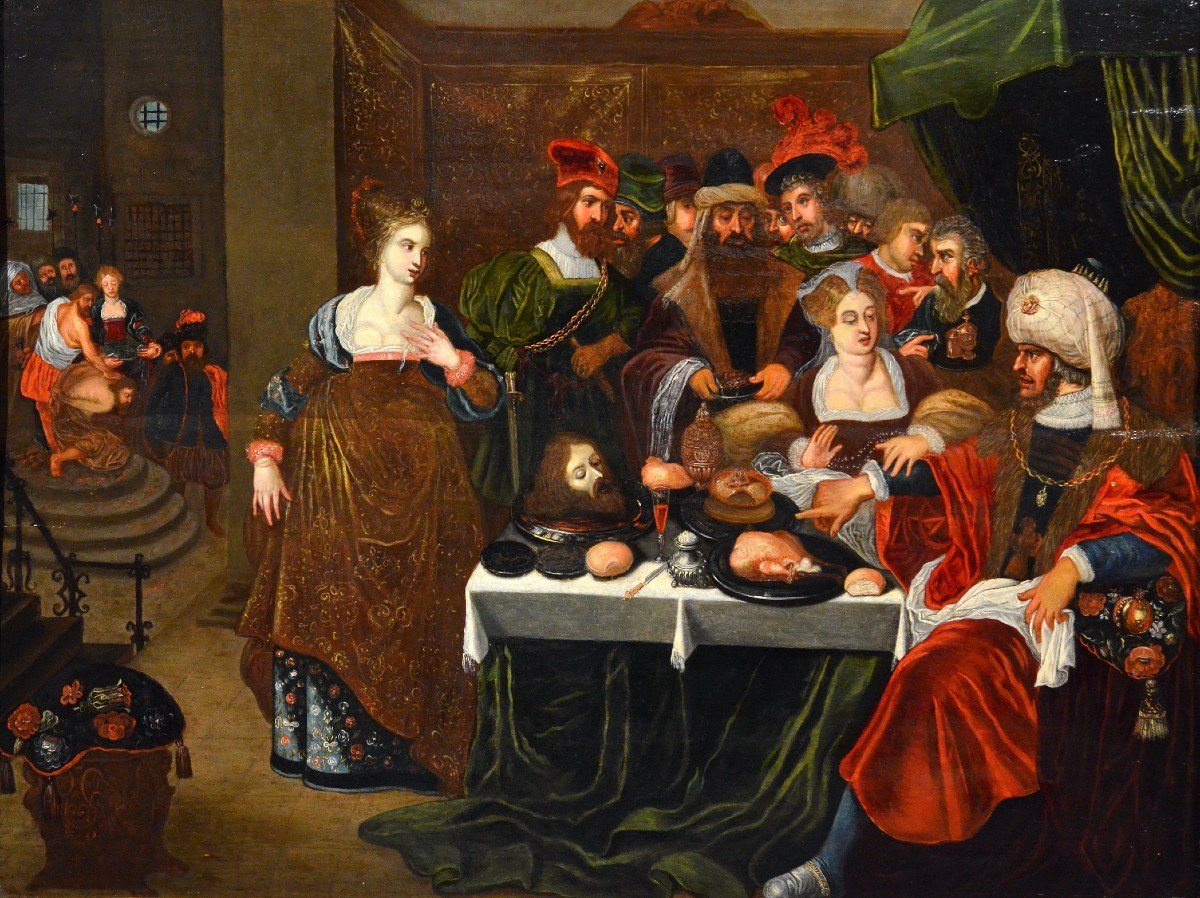 Gaspar van den Hoecke (Anversa, 1585 – 1648) Il banchetto di Erode