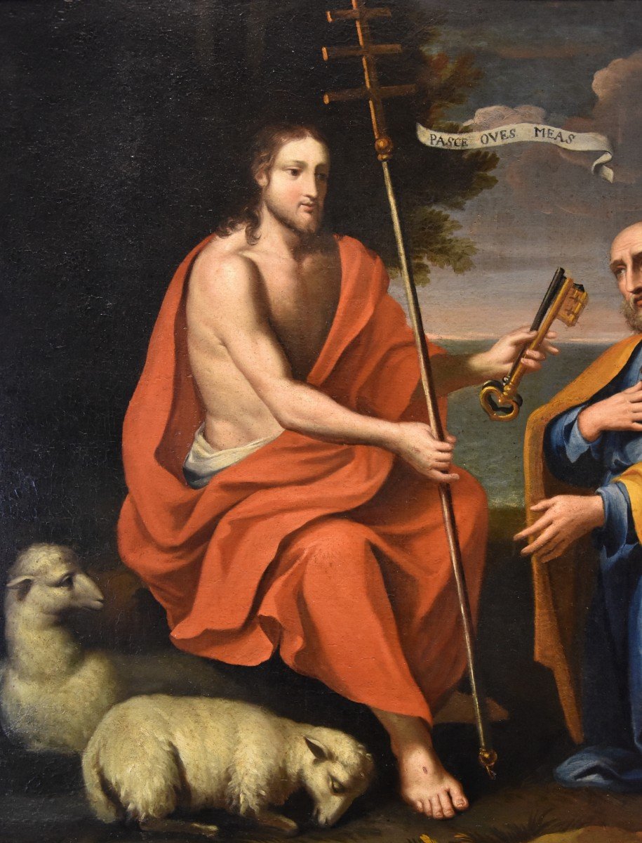 Paolo De Matteis (Napoli, 1662 - 1728) attribuito a, Cristo consegna le chiavi a San Pietro-photo-3