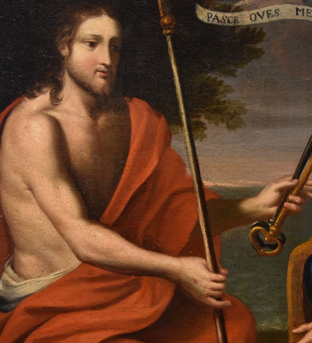 Paolo De Matteis (Napoli, 1662 - 1728) attribuito a, Cristo consegna le chiavi a San Pietro-photo-3