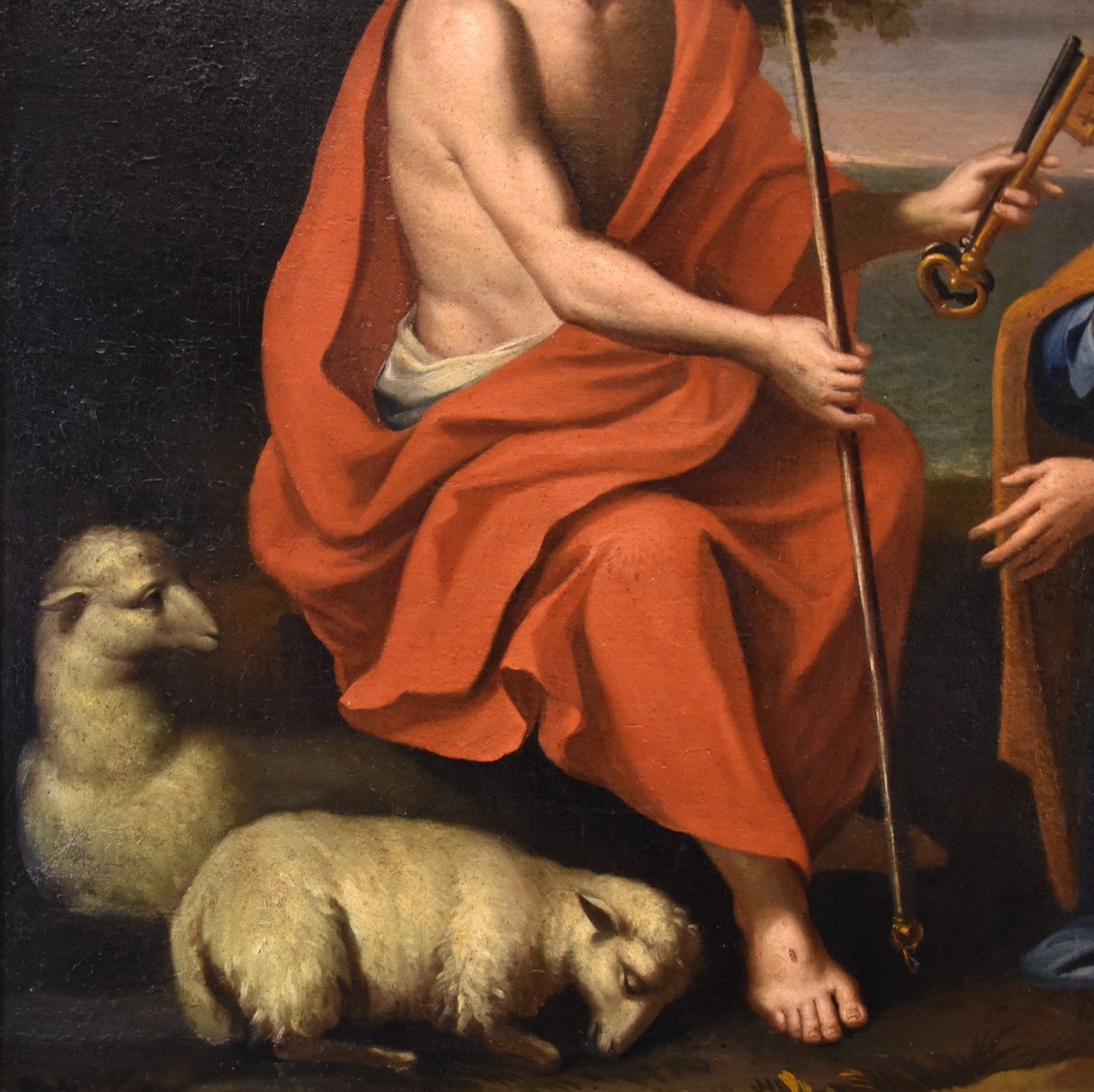 Paolo De Matteis (Napoli, 1662 - 1728) attribuito a, Cristo consegna le chiavi a San Pietro-photo-5