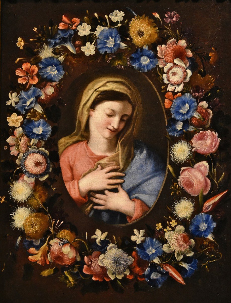 Ghirlanda fiorita con ritratto della Vergine, Francesco Trevisani e Nicolò Stanchi-photo-2