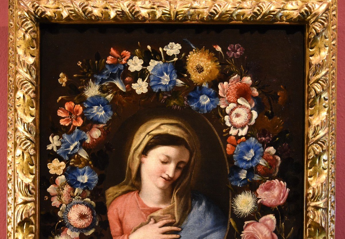 Ghirlanda fiorita con ritratto della Vergine, Francesco Trevisani e Nicolò Stanchi-photo-3