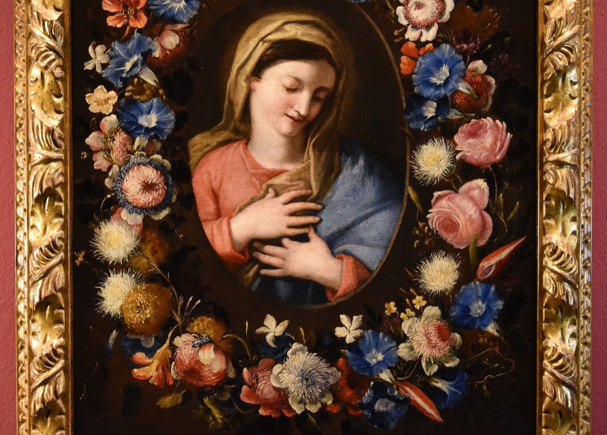 Ghirlanda fiorita con ritratto della Vergine, Francesco Trevisani e Nicolò Stanchi-photo-4