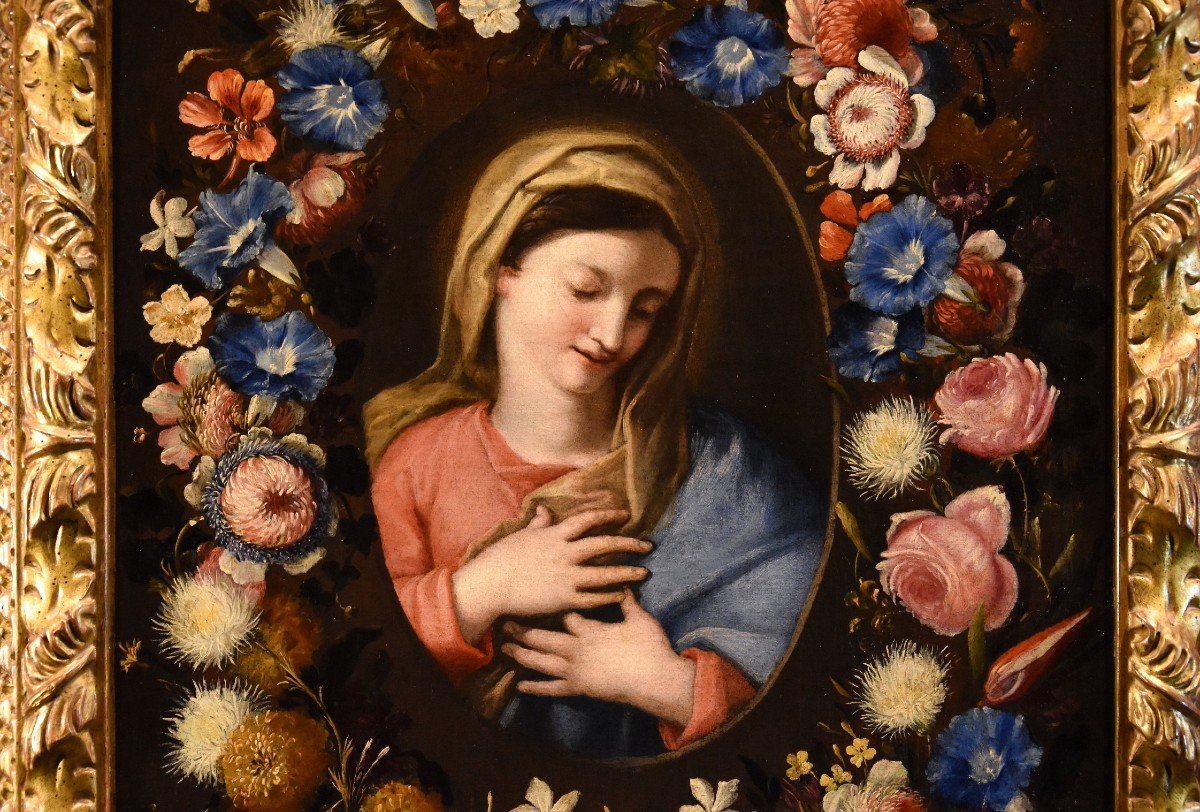 Ghirlanda fiorita con ritratto della Vergine, Francesco Trevisani e Nicolò Stanchi-photo-2