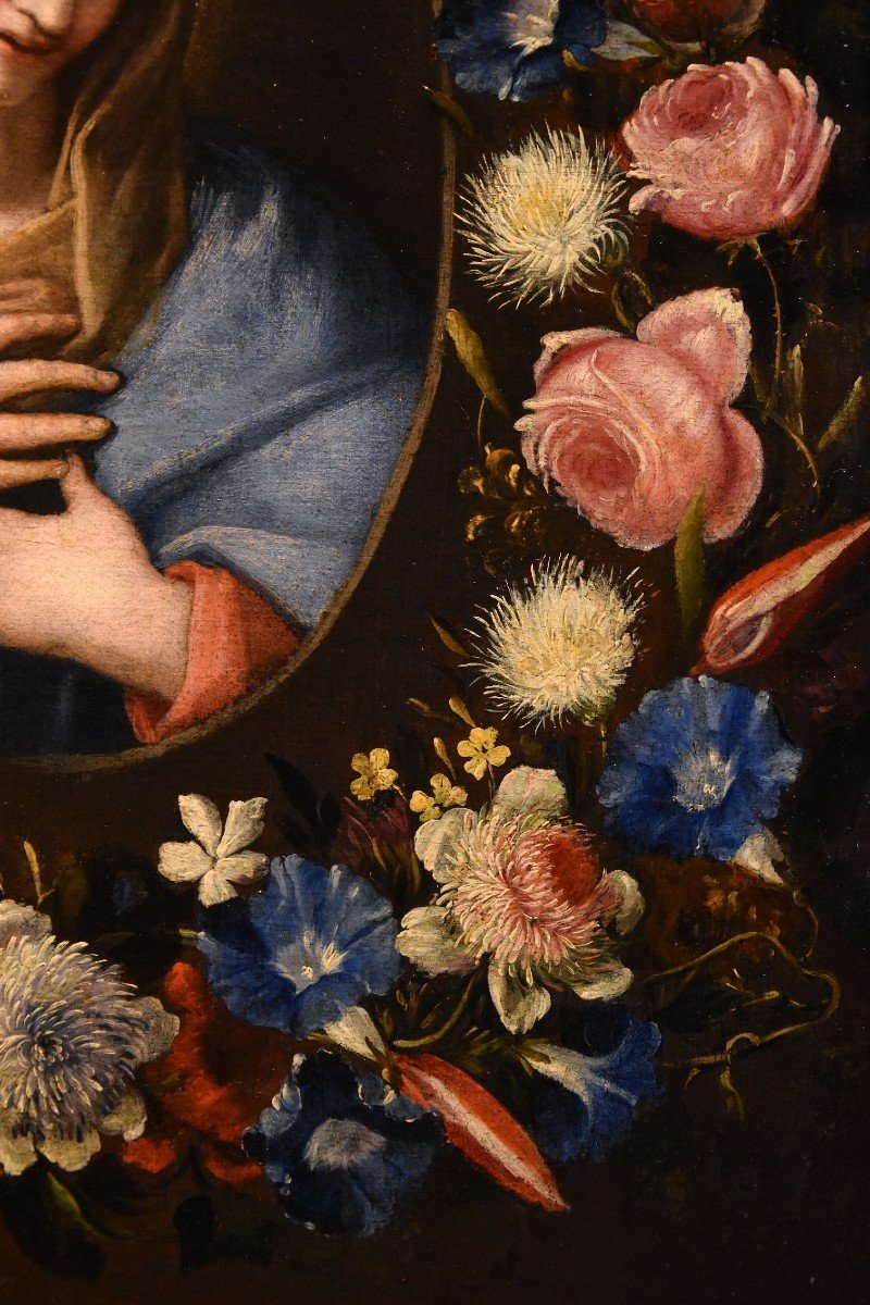 Ghirlanda fiorita con ritratto della Vergine, Francesco Trevisani e Nicolò Stanchi-photo-6