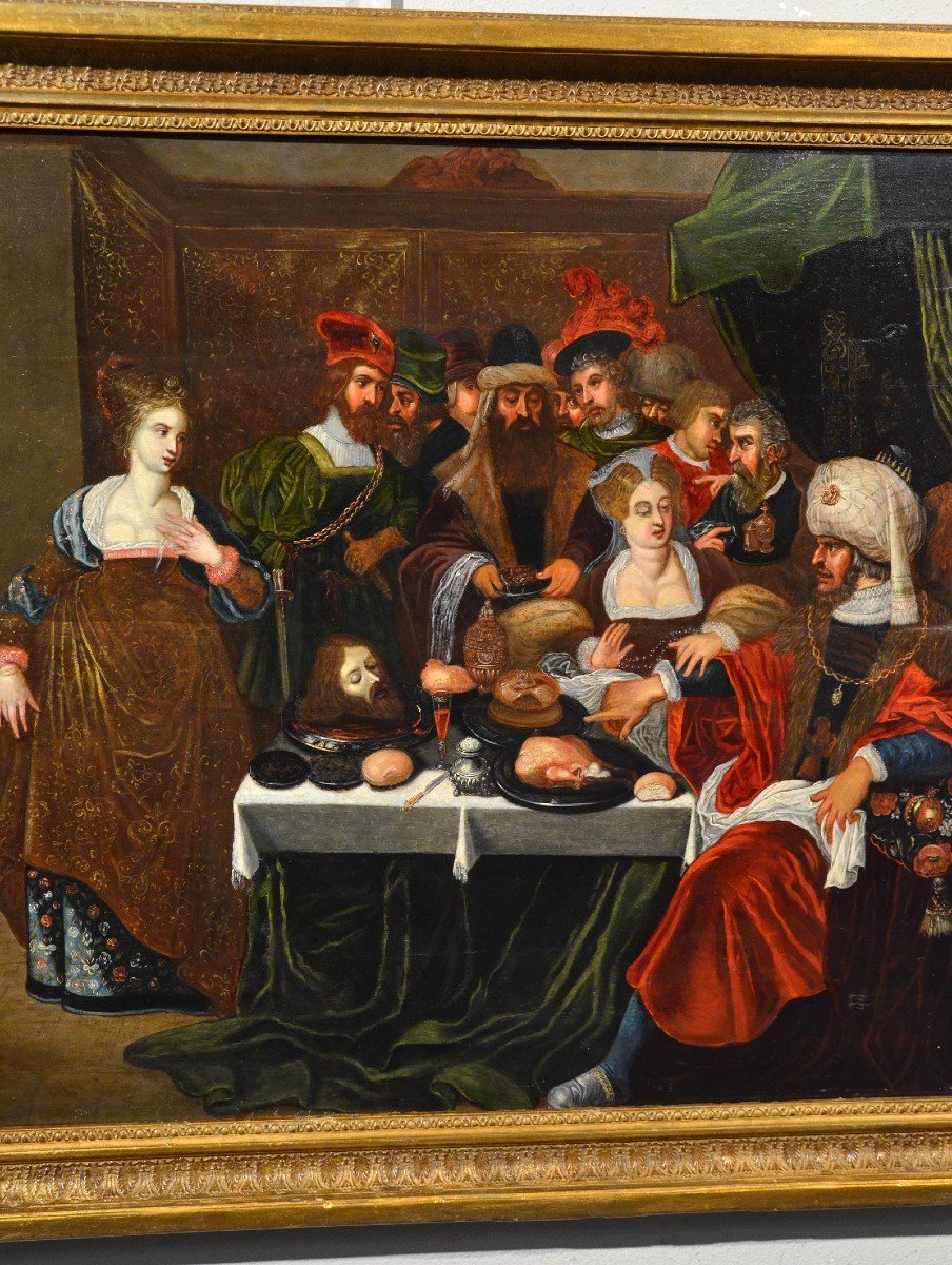 Il banchetto di Erode, Gaspar van den Hoecke (Anversa, 1585 – 1648)-photo-4