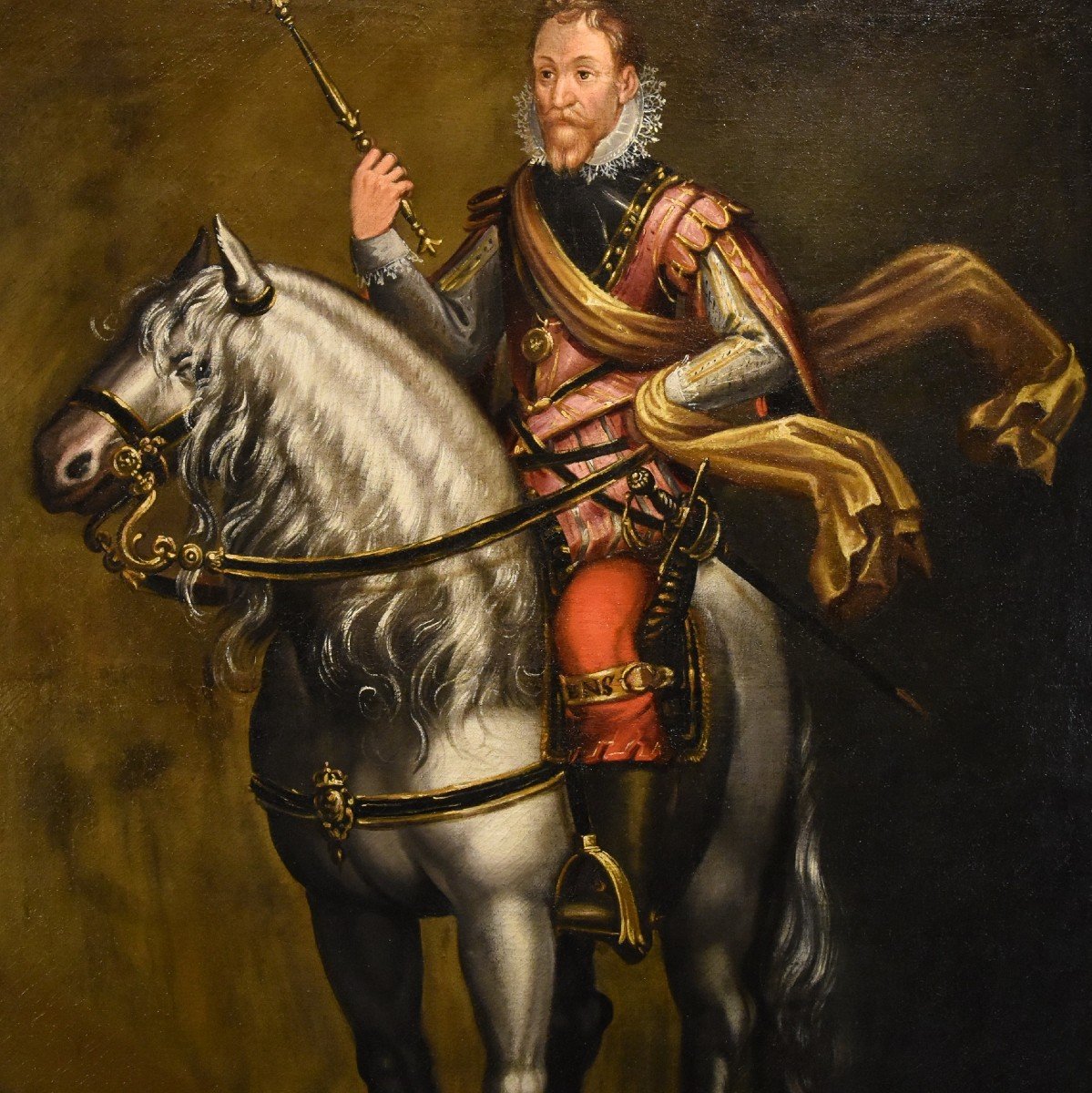 Ritratto equestre di Carlo Emanuele I Duca di Savoia, Jan Kraeck (Haarlem 1540 – Torino 1607)-photo-3
