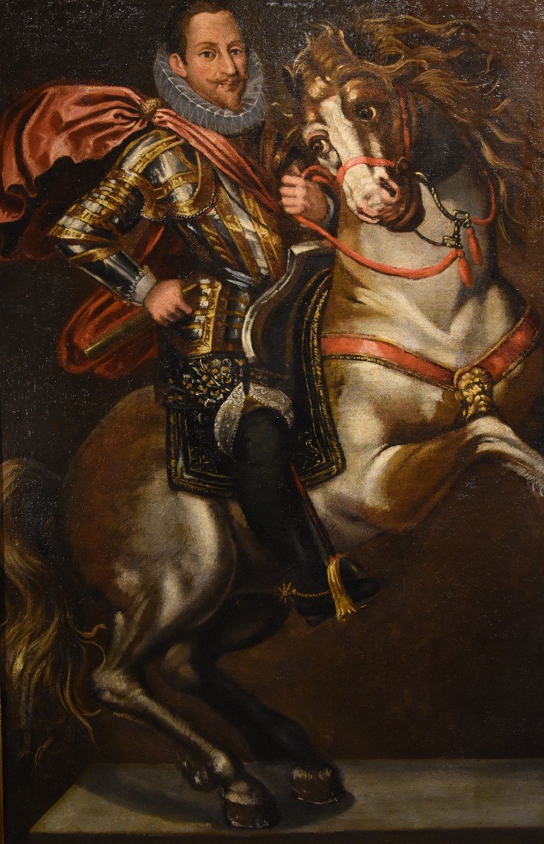 Ritratto equestre di Carlo Emanuele I Duca di Savoia, Jan Kraeck (Haarlem 1540 – Torino 1607)-photo-4