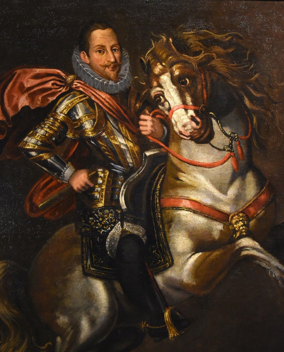 Ritratto equestre di Carlo Emanuele I Duca di Savoia, Jan Kraeck (Haarlem 1540 – Torino 1607)-photo-6