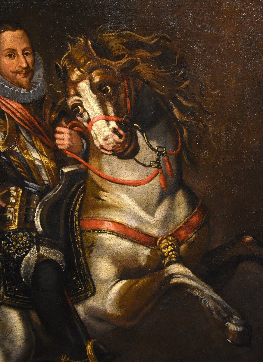 Ritratto equestre di Carlo Emanuele I Duca di Savoia, Jan Kraeck (Haarlem 1540 – Torino 1607)-photo-7