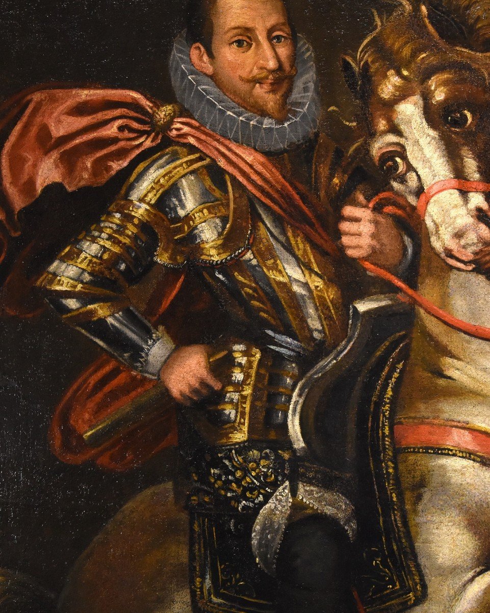 Ritratto equestre di Carlo Emanuele I Duca di Savoia, Jan Kraeck (Haarlem 1540 – Torino 1607)-photo-8