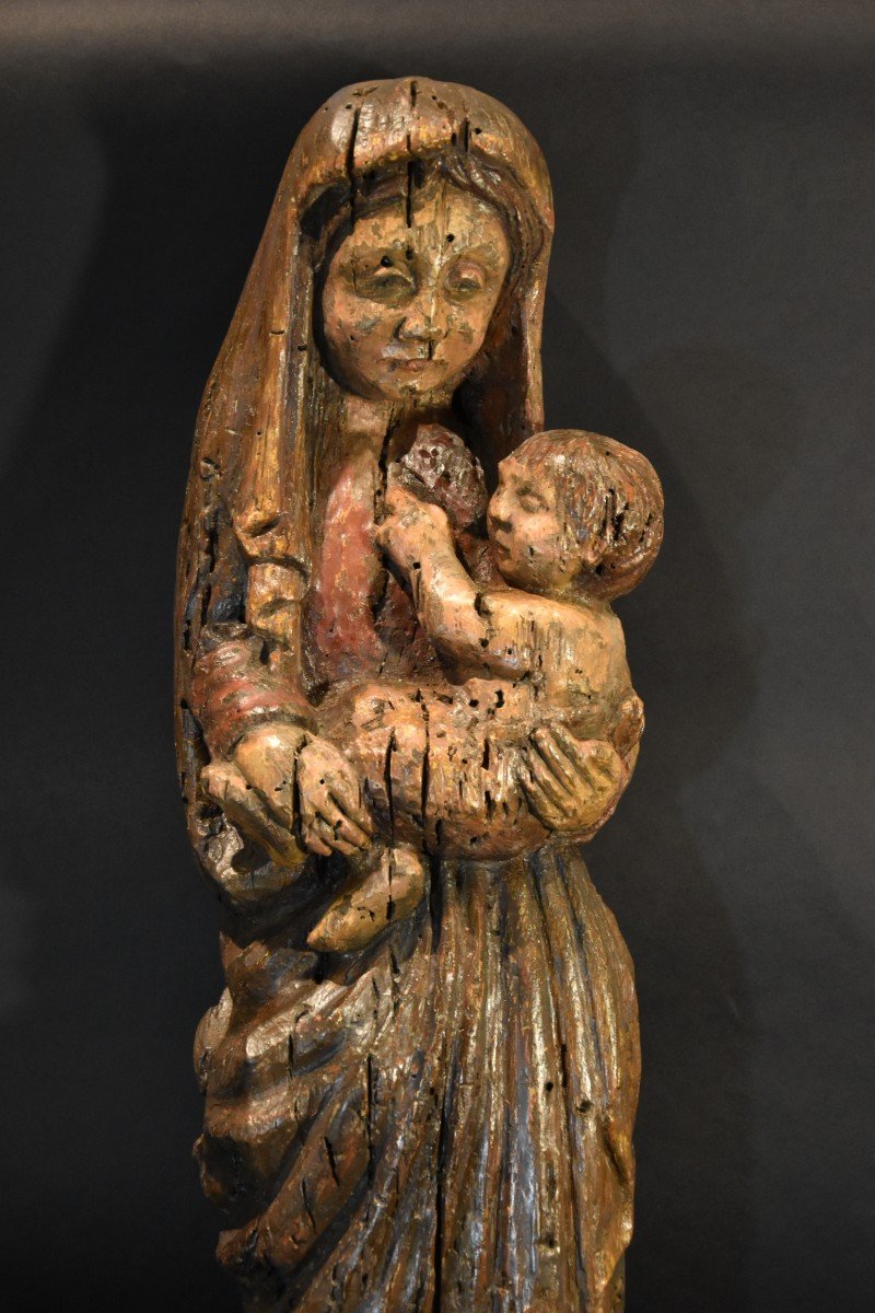 Vergine con Bambino, Scultore franco-catalano XIII-XIV Secolo-photo-2