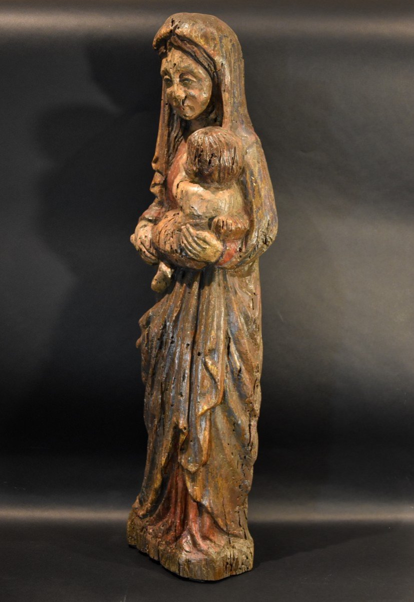 Vergine con Bambino, Scultore franco-catalano XIII-XIV Secolo-photo-4