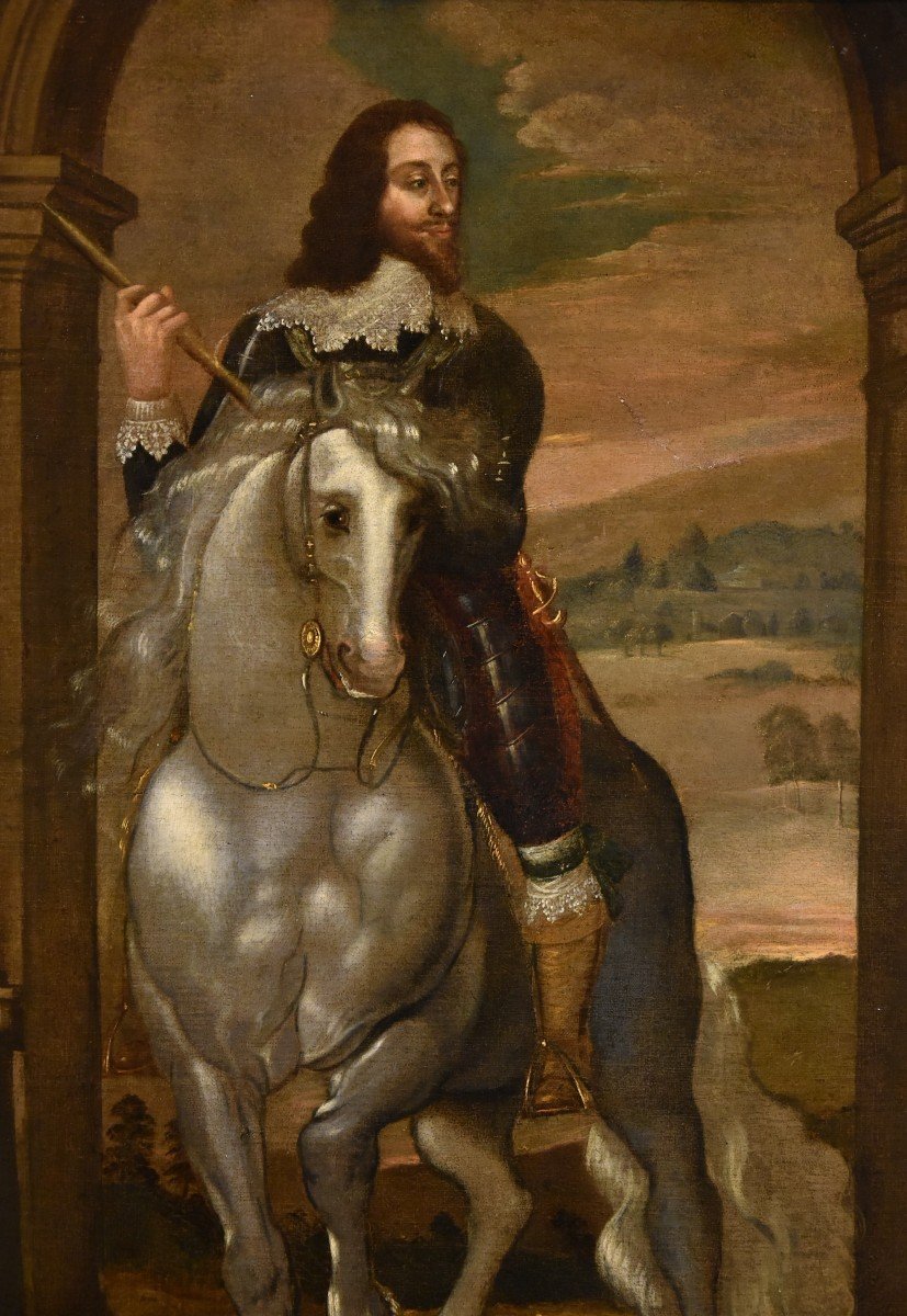 Ritratto di Carlo I Re d'Inghilterra, Anthoon van Dyck (Anversa 1599 - Londra 1641) Seguace di-photo-3