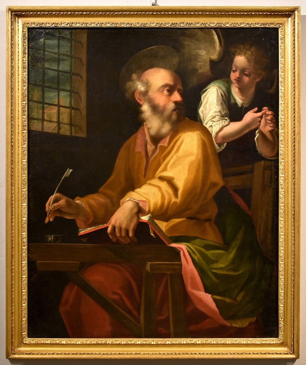 San Matteo e l’Angelo, Cerchia di Camillo Procaccini (Bologna 1561 - 1629 Milano)