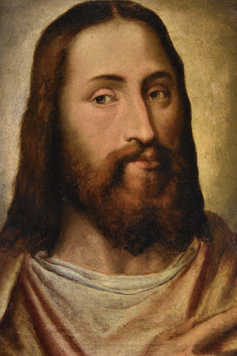Ritratto di Cristo Redentore, Anonimo tizianesco XVI secolo-photo-3