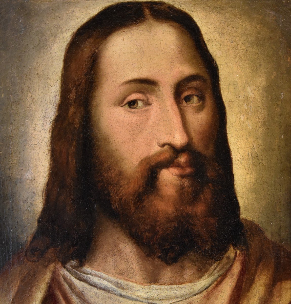 Ritratto di Cristo Redentore, Anonimo tizianesco XVI secolo-photo-1