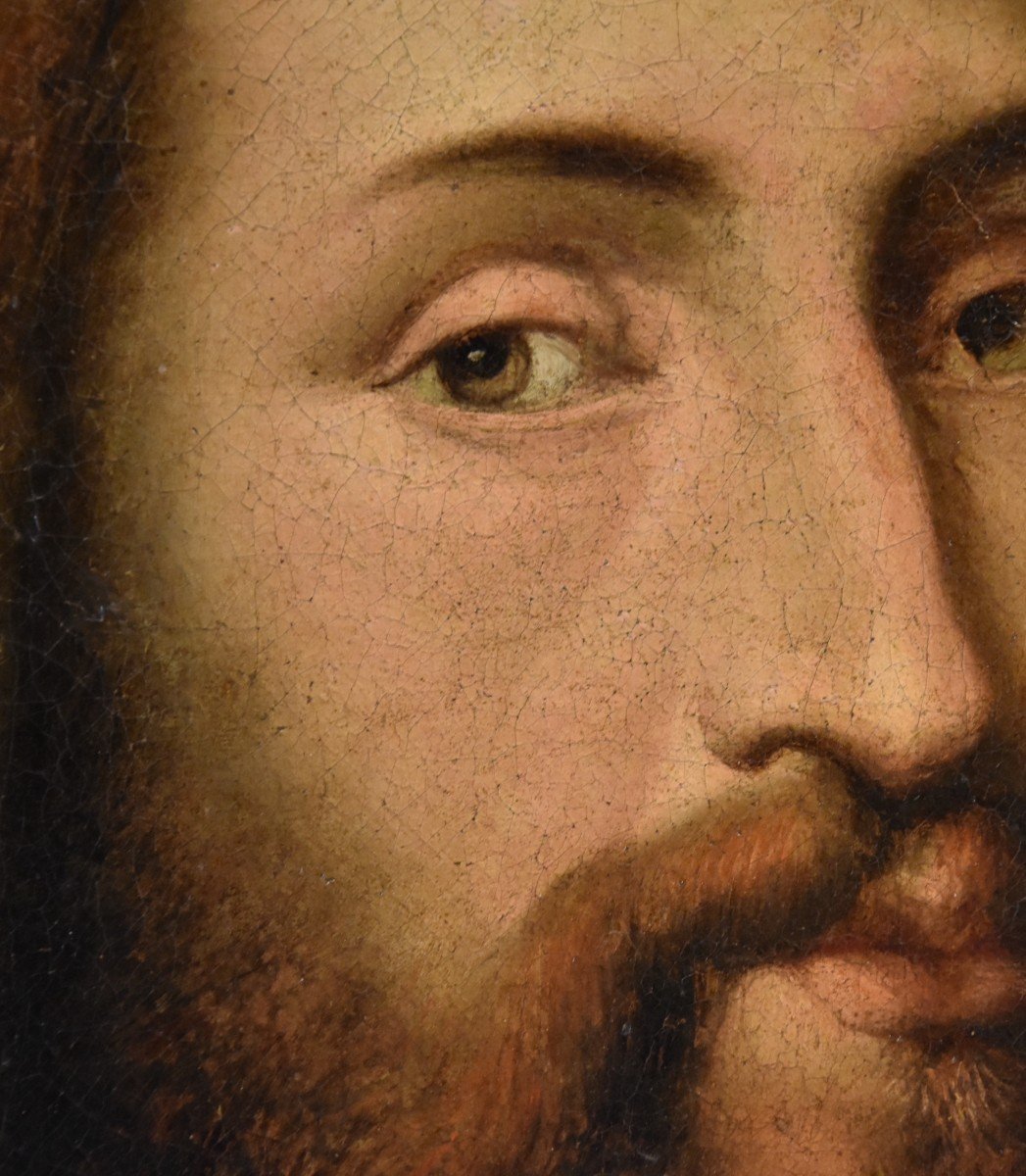 Ritratto di Cristo Redentore, Anonimo tizianesco XVI secolo-photo-3