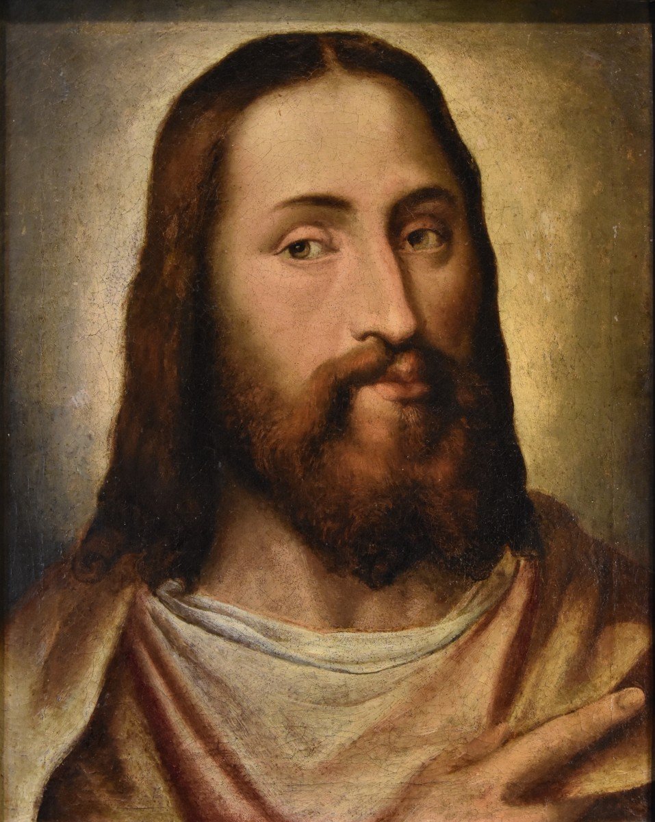Ritratto di Cristo Redentore, Anonimo tizianesco XVI secolo-photo-5