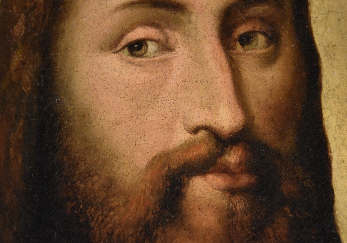 Ritratto di Cristo Redentore, Anonimo tizianesco XVI secolo-photo-7