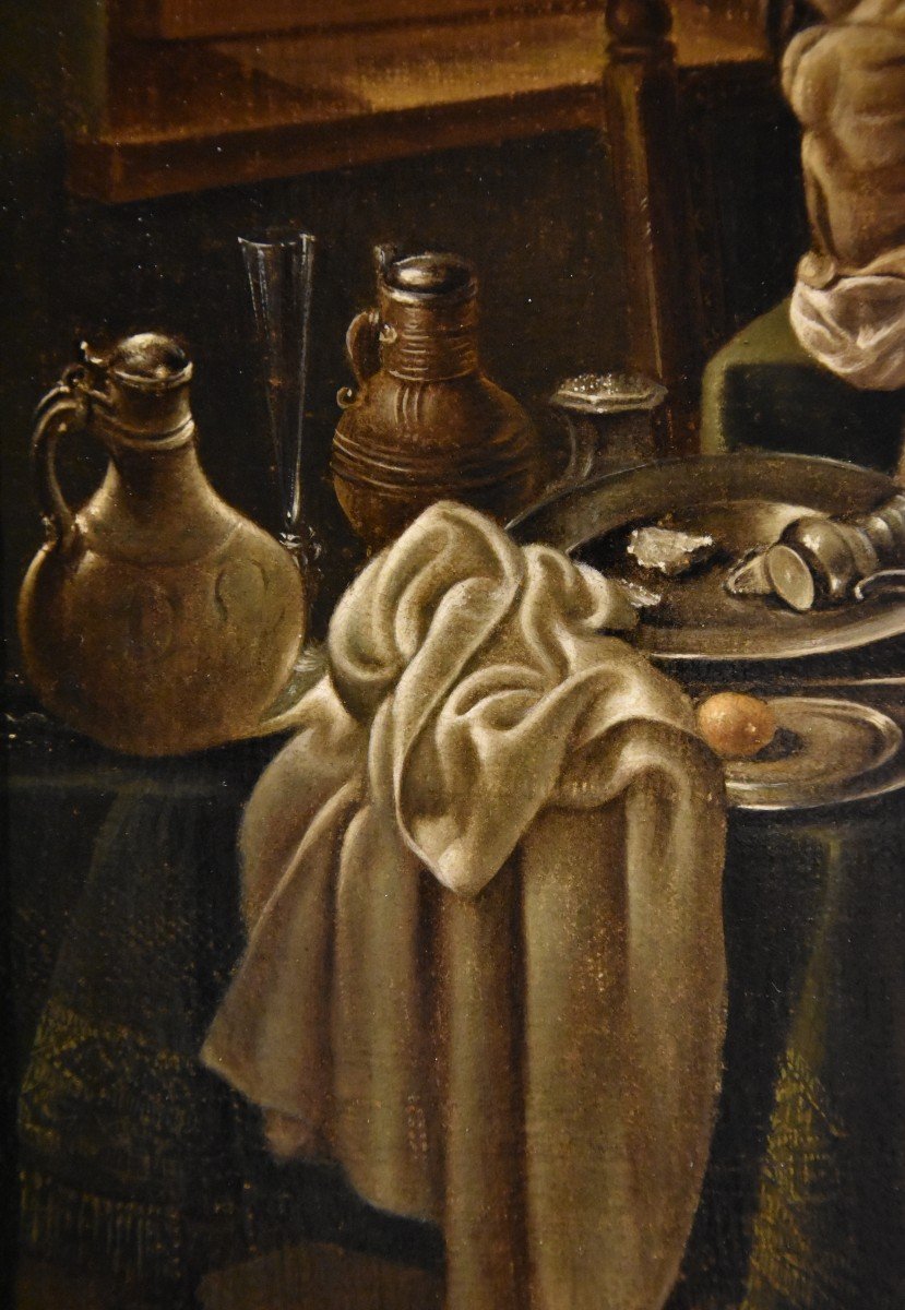 Jacob Duck (Utrecht, 1600 - 1667) attribuibile Allegra compagnia in un interno-photo-5