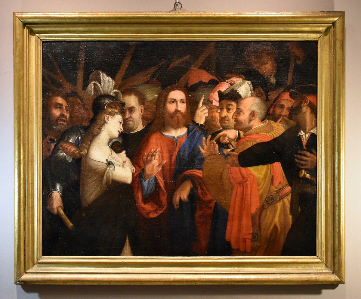 Cristo e l’Adultera, Bottega di Lorenzo Lotto (Venezia, 1480 – Loreto, 1556/1557)-photo-2
