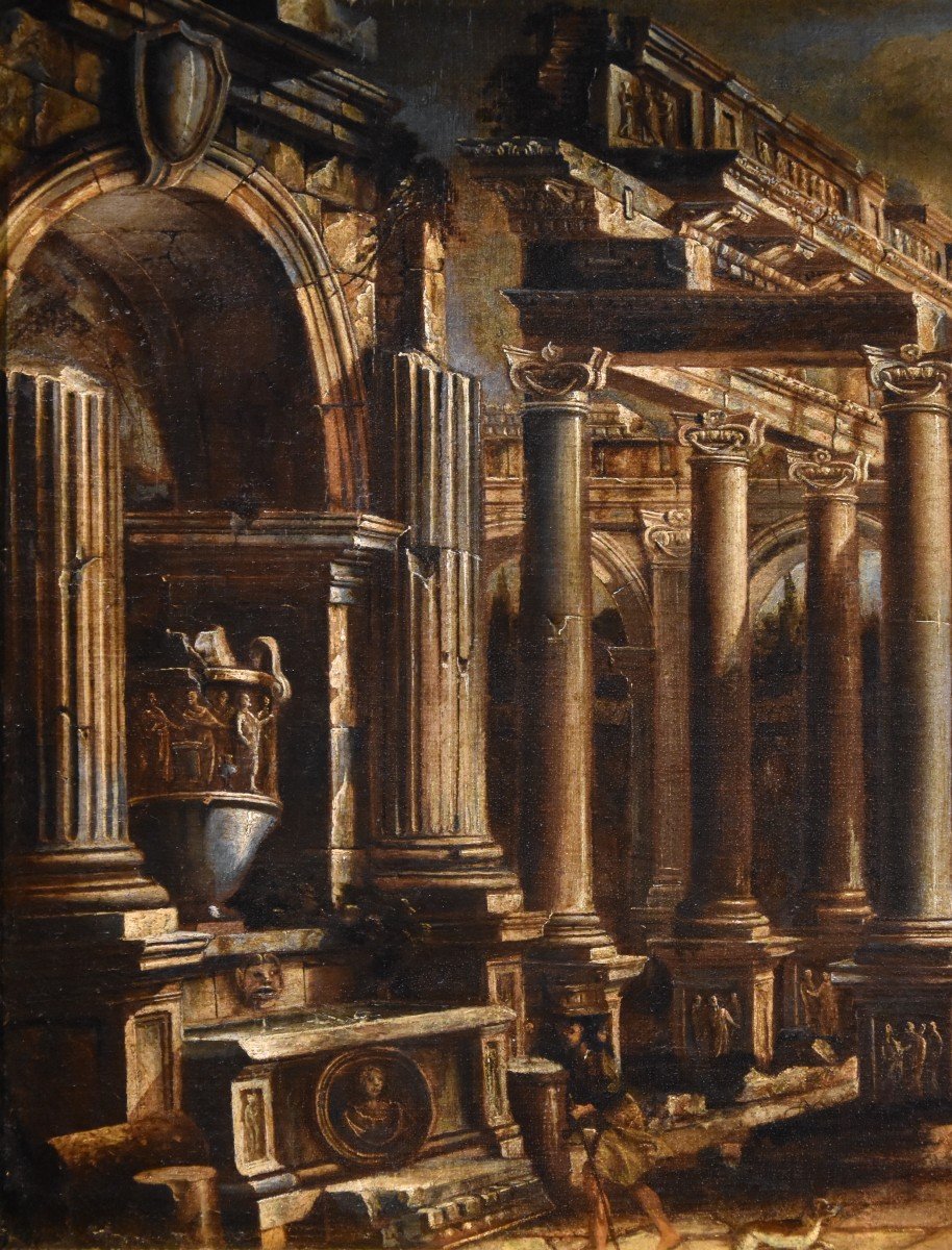 Capriccio con architetture classiche e figure, Francesco Battaglioli (Modena 1725–Venezia 1796)-photo-3