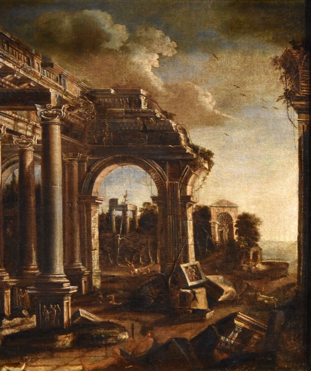 Capriccio con architetture classiche e figure, Francesco Battaglioli (Modena 1725–Venezia 1796)-photo-4