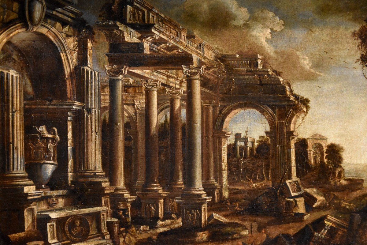 Capriccio con architetture classiche e figure, Francesco Battaglioli (Modena 1725–Venezia 1796)-photo-3