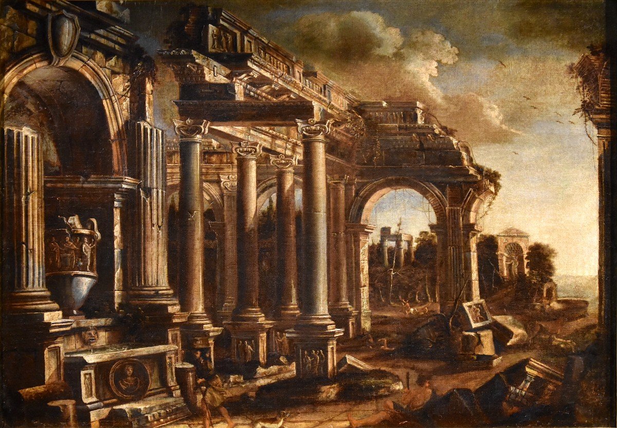 Capriccio con architetture classiche e figure, Francesco Battaglioli (Modena 1725–Venezia 1796)