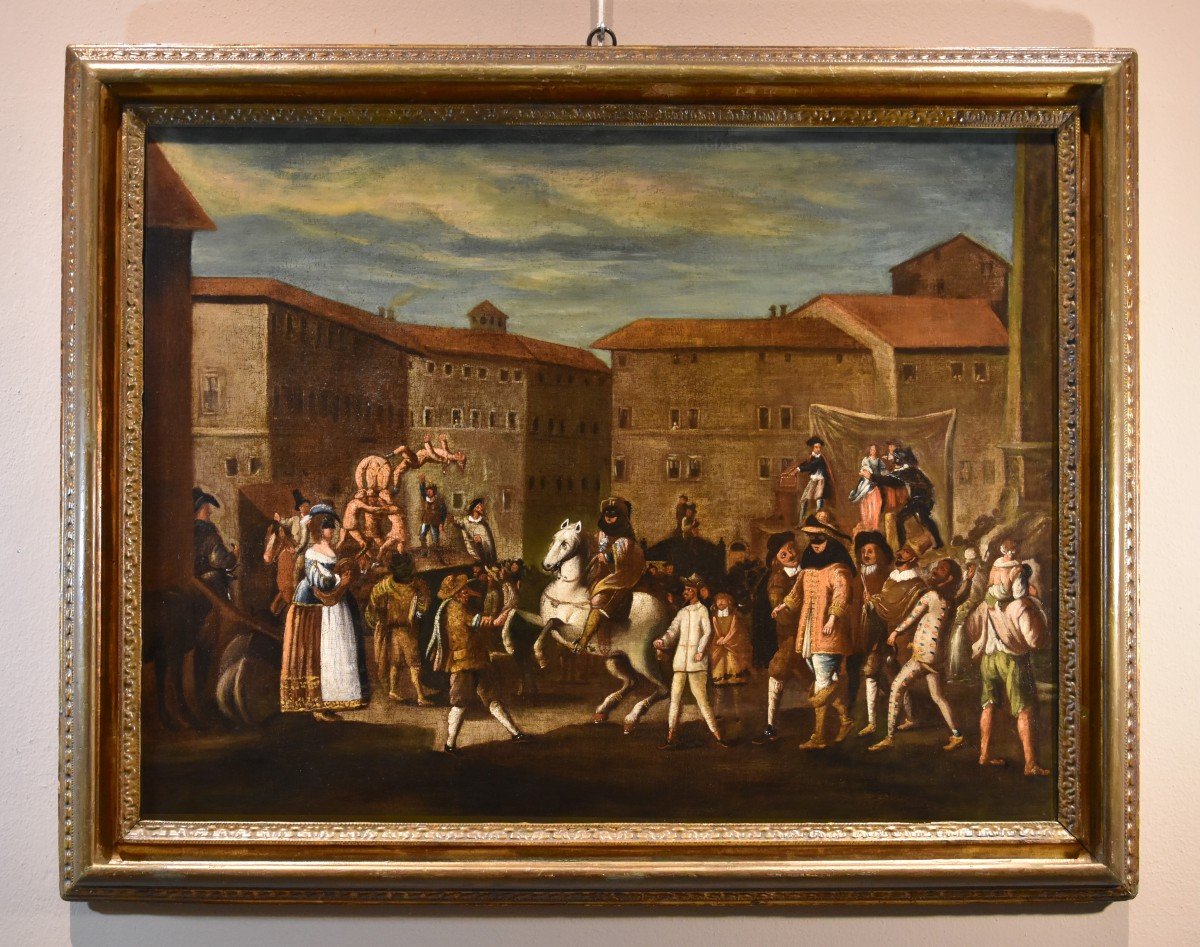 Carnevale a Roma in Piazza Navona, bottega di Michelangelo Cerquozzi (1602- 1660)-photo-2