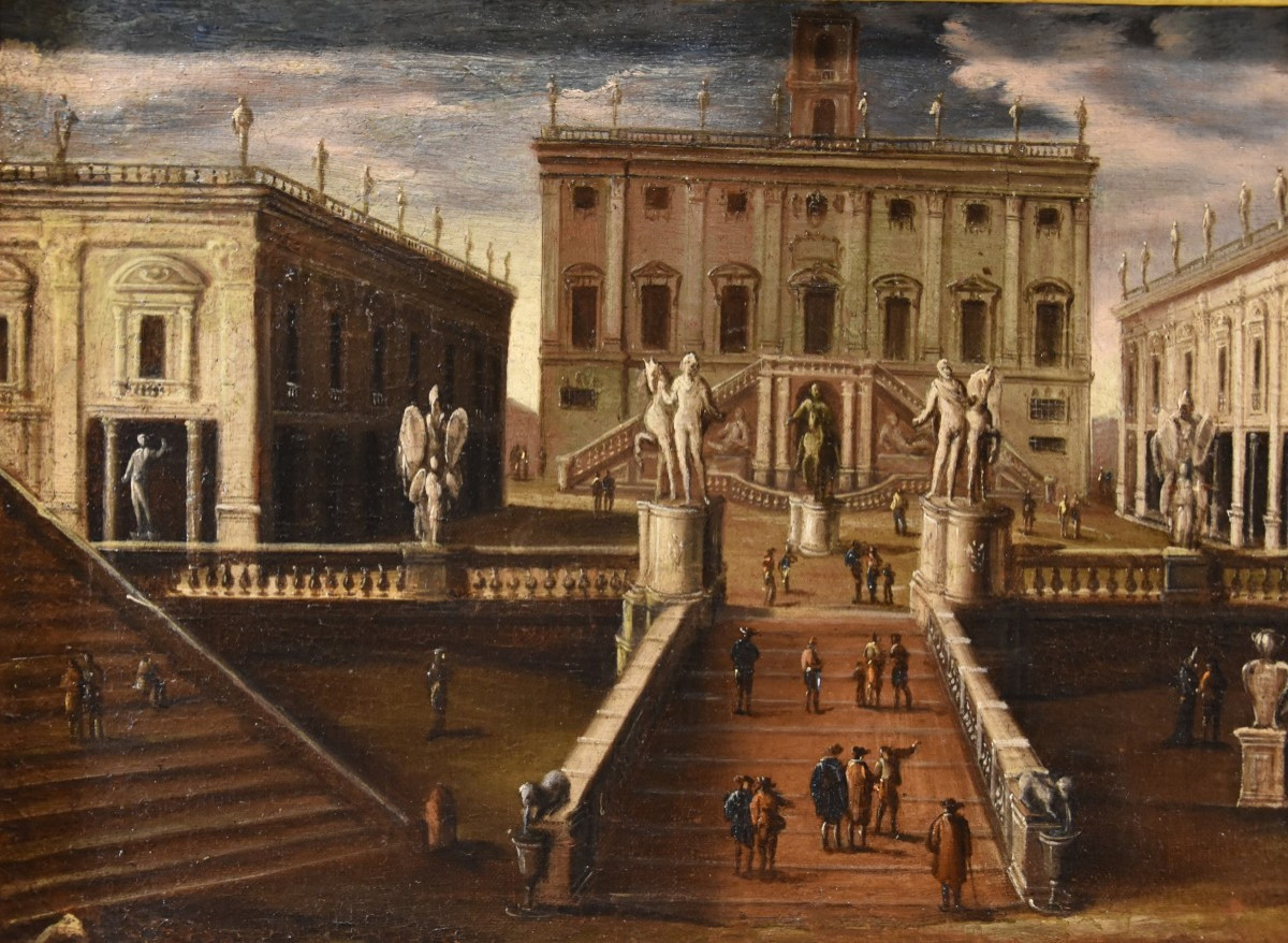 Veduta di Roma con la Piazza del Campidoglio, Gaetano Vetturali (Lucca, 1701-1783) bottega-photo-3