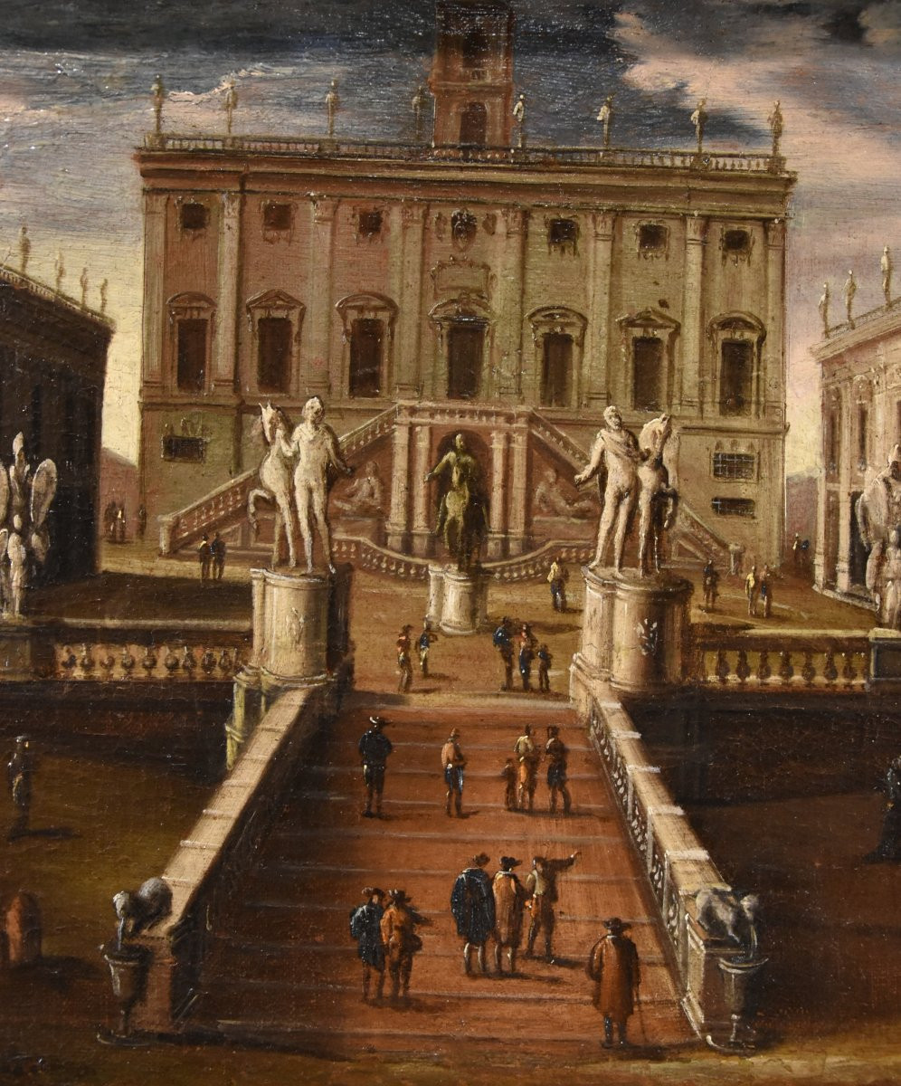Veduta di Roma con la Piazza del Campidoglio, Gaetano Vetturali (Lucca, 1701-1783) bottega-photo-2