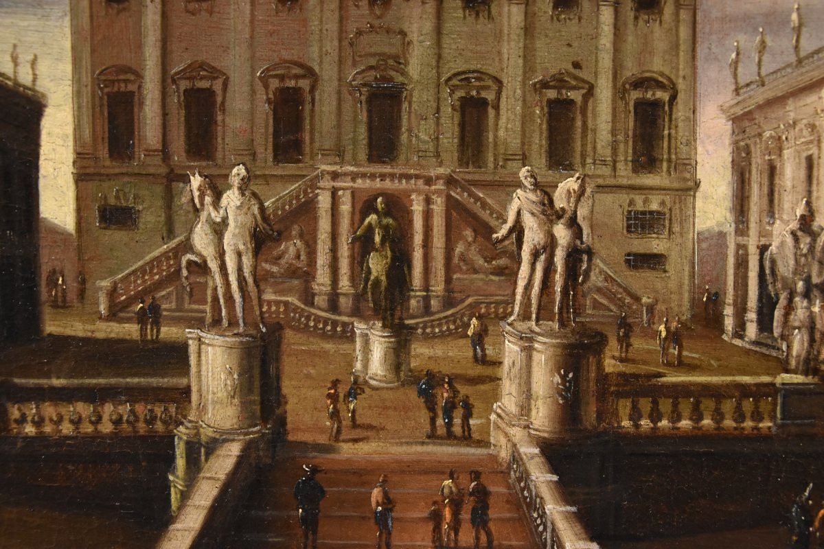Veduta di Roma con la Piazza del Campidoglio, Gaetano Vetturali (Lucca, 1701-1783) bottega-photo-3