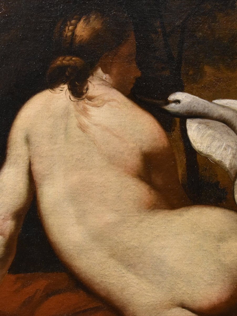 Leda e il cigno, Pittore francese della fine XVIII- inizi XIX secolo-photo-3