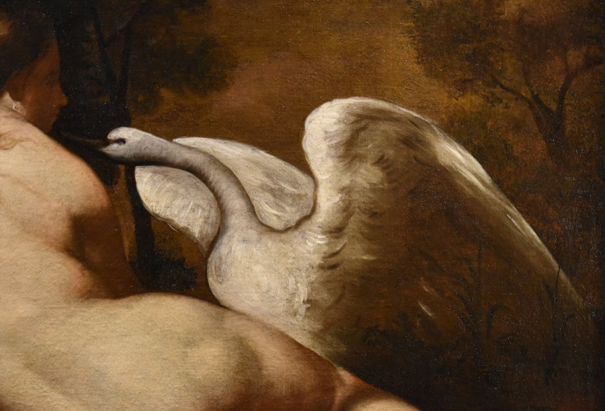 Leda e il cigno, Pittore francese della fine XVIII- inizi XIX secolo-photo-4