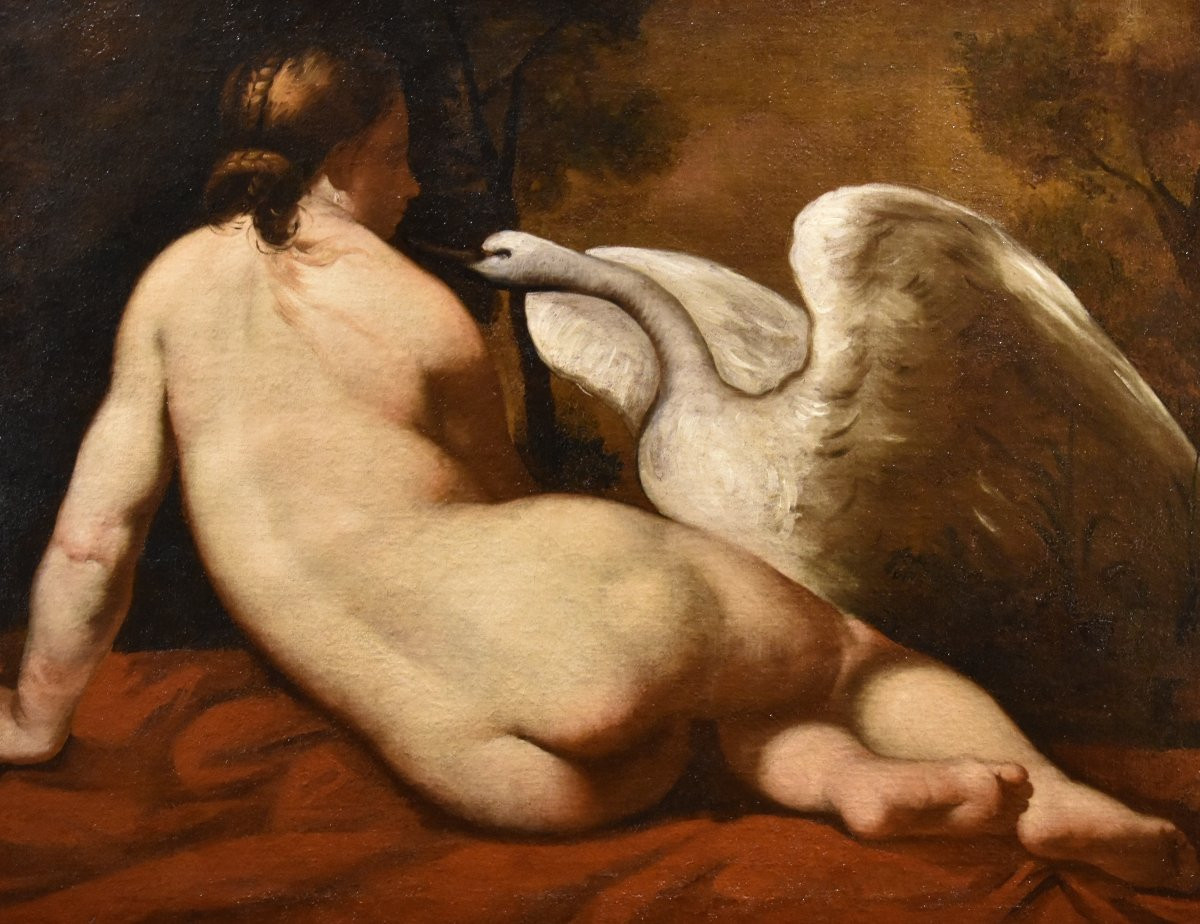 Leda e il cigno, Pittore francese della fine XVIII- inizi XIX secolo-photo-1