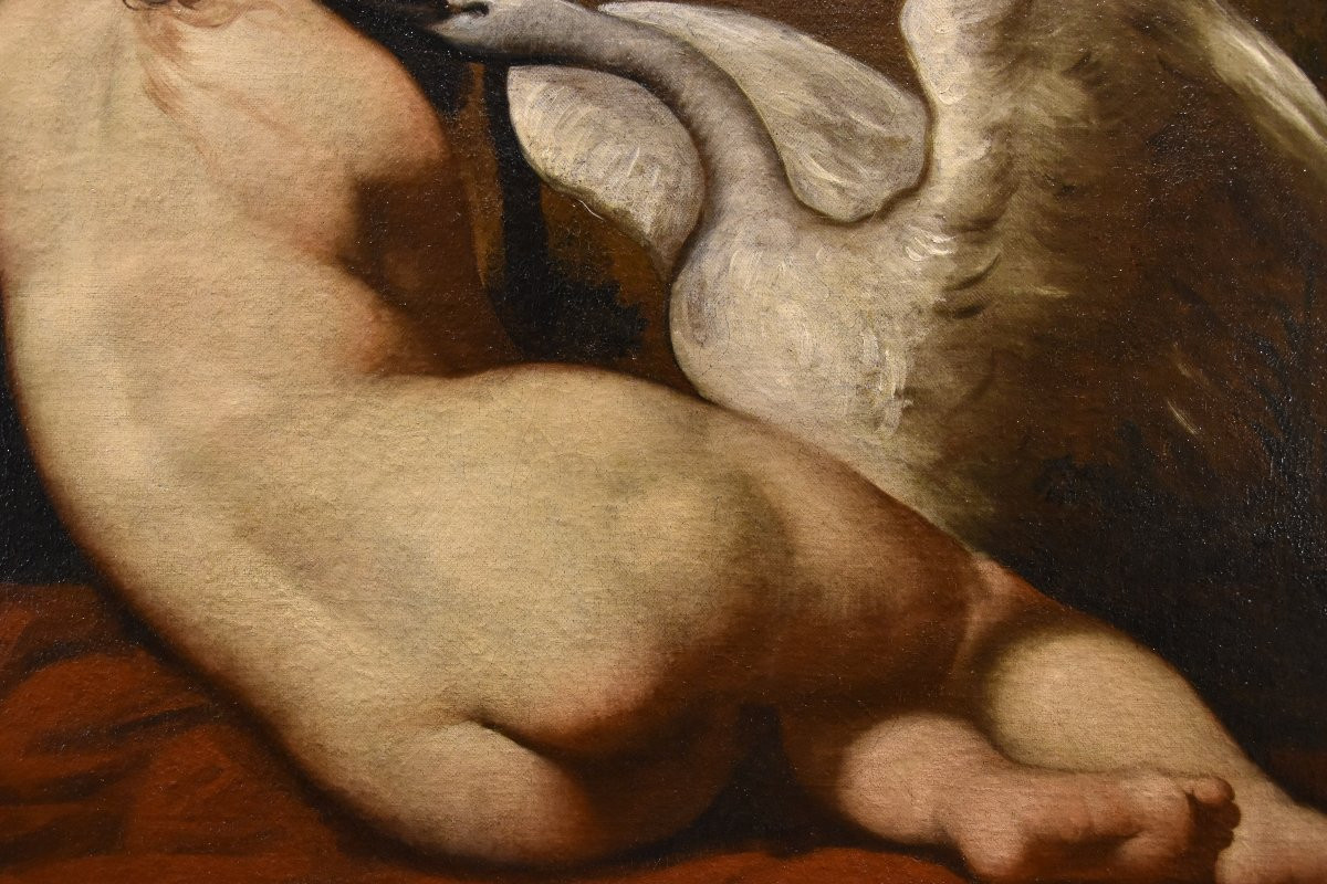 Leda e il cigno, Pittore francese della fine XVIII- inizi XIX secolo-photo-2