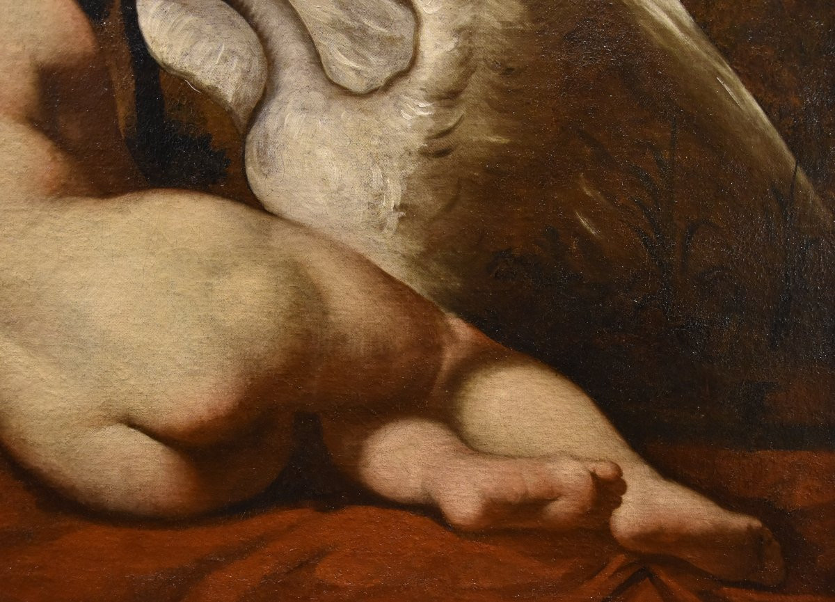 Leda e il cigno, Pittore francese della fine XVIII- inizi XIX secolo-photo-3