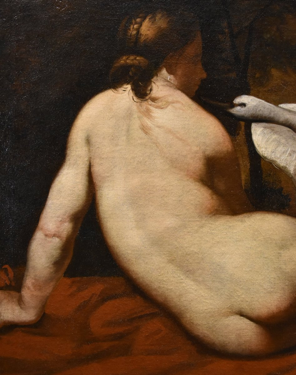 Leda e il cigno, Pittore francese della fine XVIII- inizi XIX secolo-photo-4