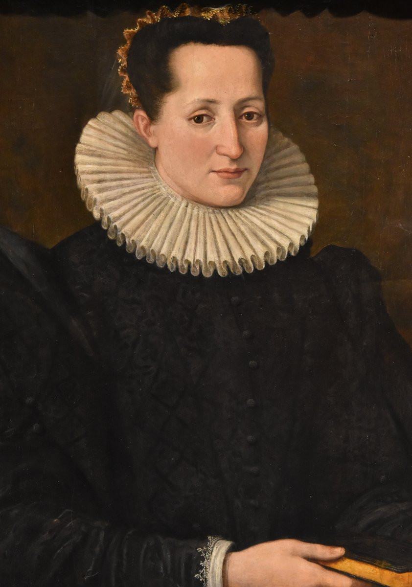 Santi di Tito (Sansepolcro 1536 - Firenze 1603), Ritratto di nobildonna con libro-photo-2