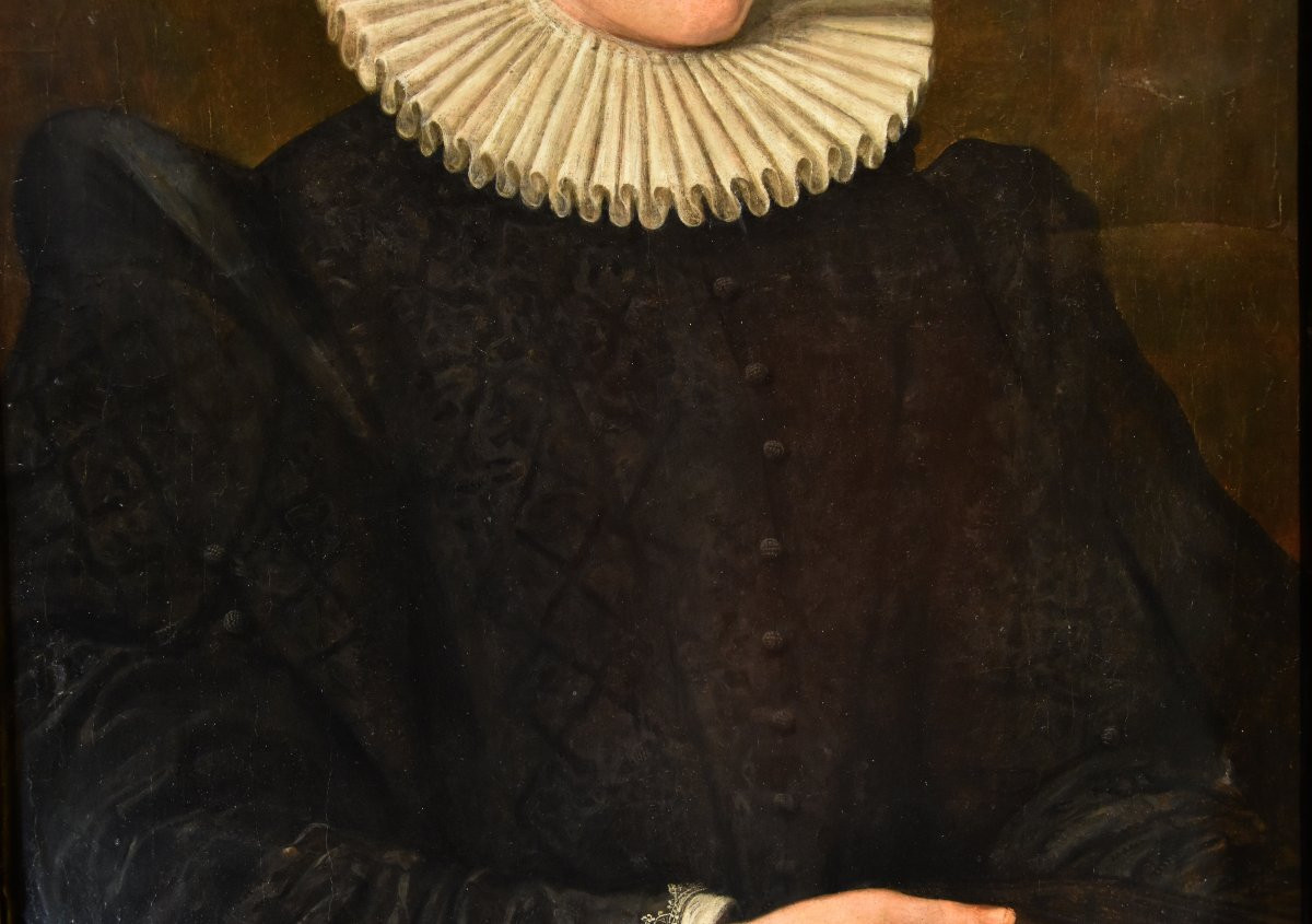 Santi di Tito (Sansepolcro 1536 - Firenze 1603), Ritratto di nobildonna con libro-photo-8