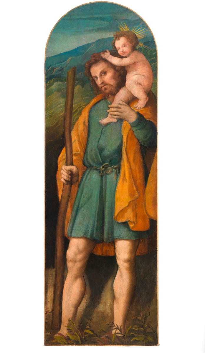 San Sebastiano e San Cristoforo, Zenone Veronese (o Zeno da Verona) (Verona, 1484 - 1554)-photo-2