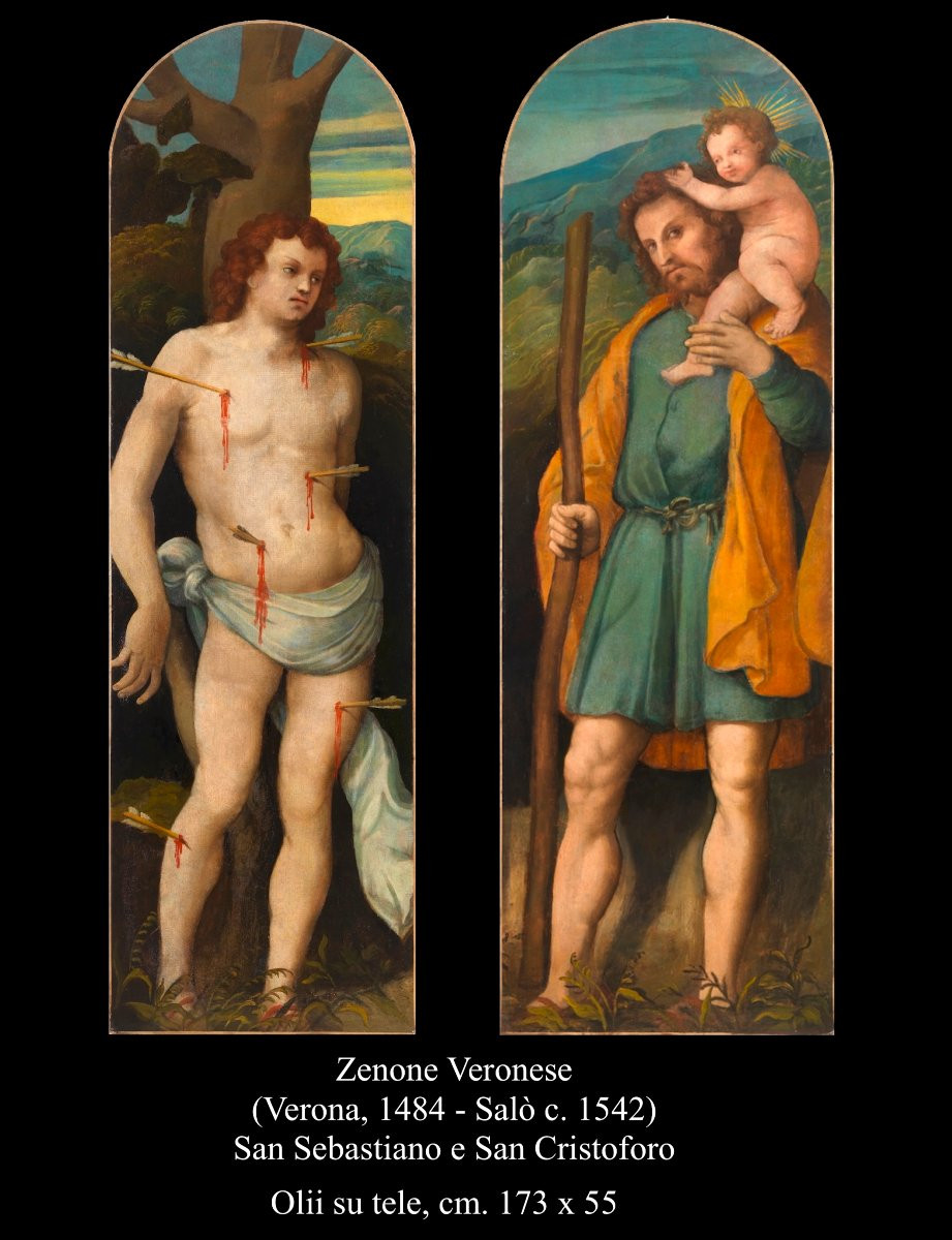 San Sebastiano e San Cristoforo, Zenone Veronese (o Zeno da Verona) (Verona, 1484 - 1554)-photo-1
