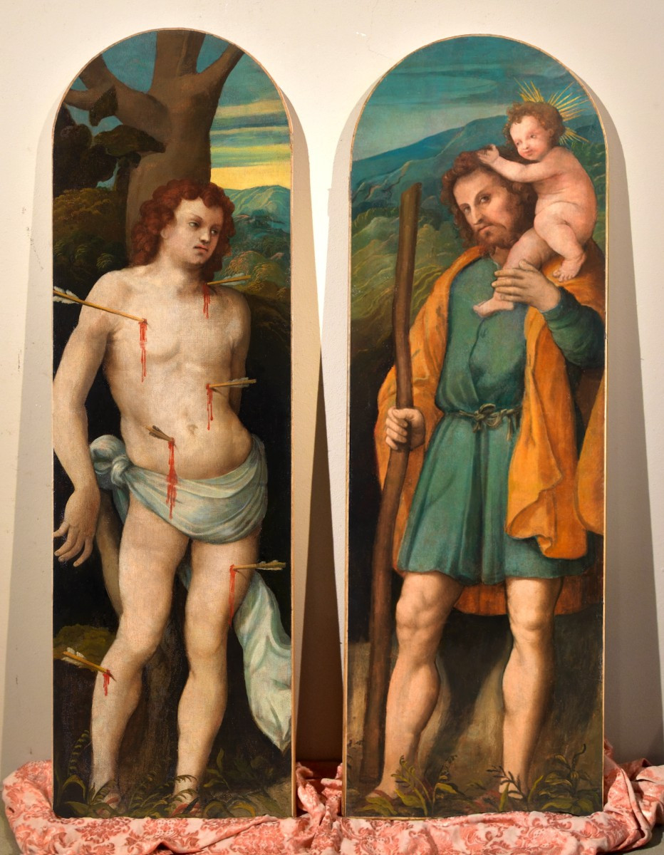 San Sebastiano e San Cristoforo, Zenone Veronese (o Zeno da Verona) (Verona, 1484 - 1554)