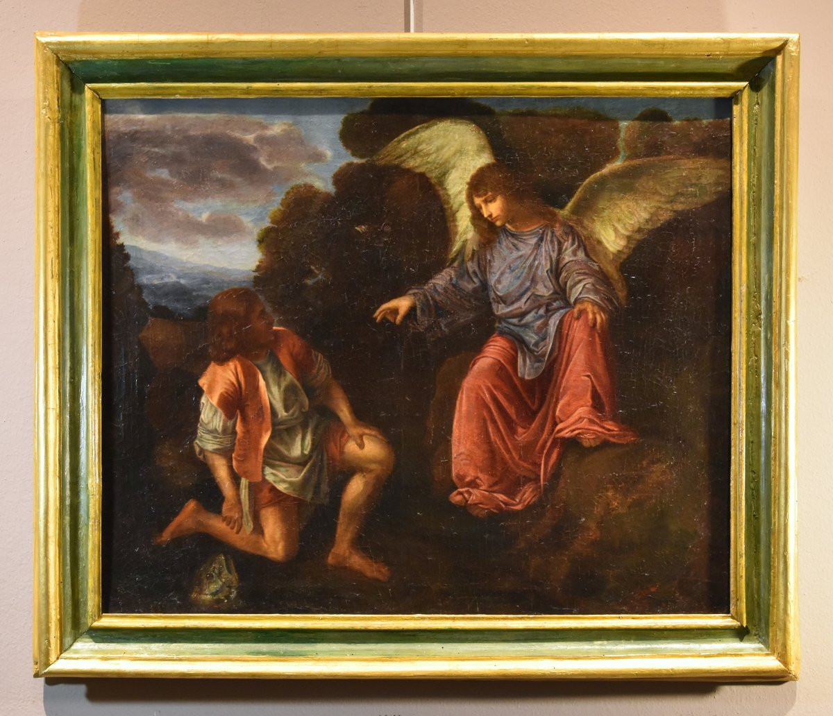 Tobiolo e l’Angelo, Giovanni Gerolamo Savoldo (Brescia, 1480 circa – post 1548) Seguace di-photo-2
