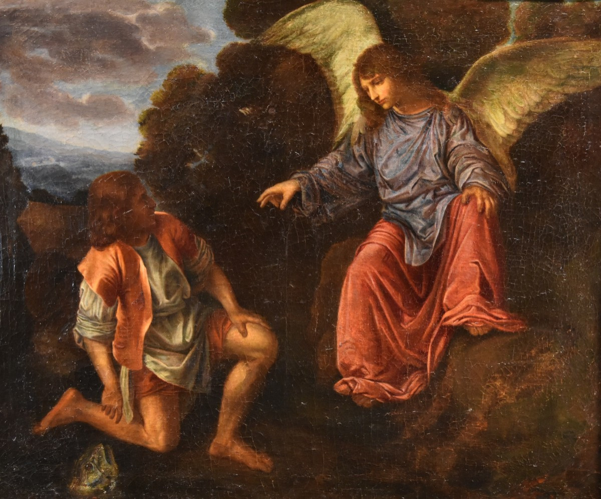 Tobiolo e l’Angelo, Giovanni Gerolamo Savoldo (Brescia, 1480 circa – post 1548) Seguace di