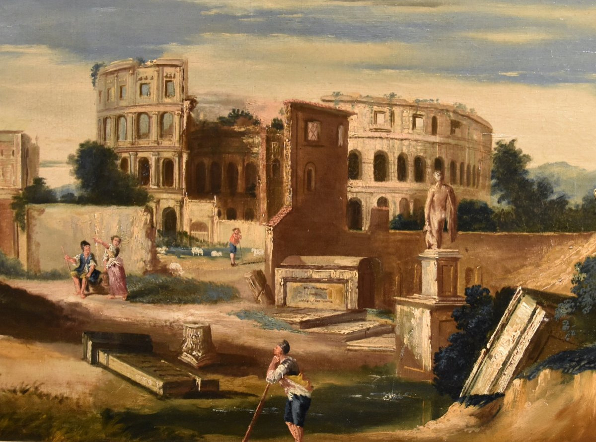 Capriccio architettonico con antiche rovine classiche, Jacob Fabris (Venezia, 1689 - 1761)-photo-4