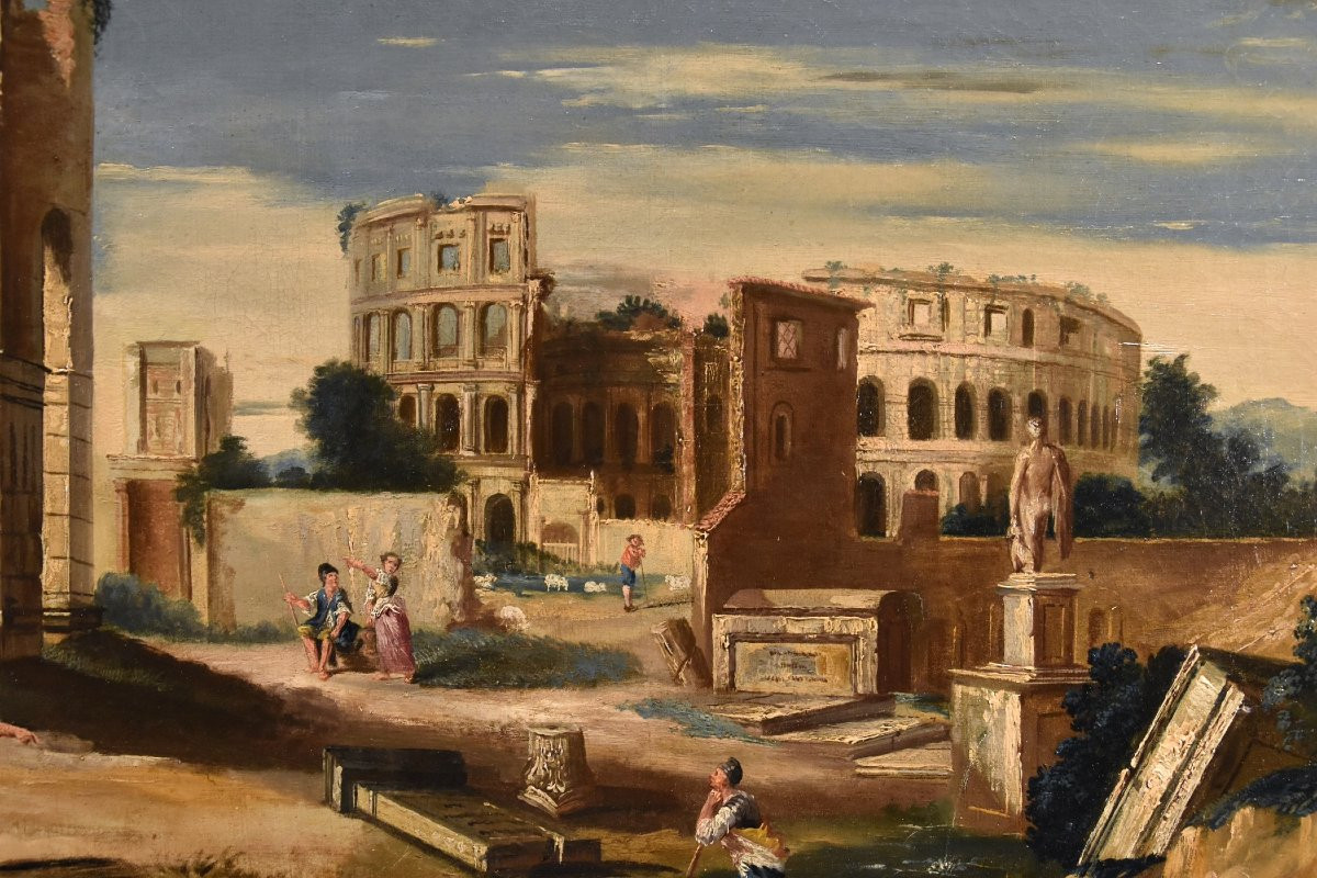 Capriccio architettonico con antiche rovine classiche, Jacob Fabris (Venezia, 1689 - 1761)-photo-6