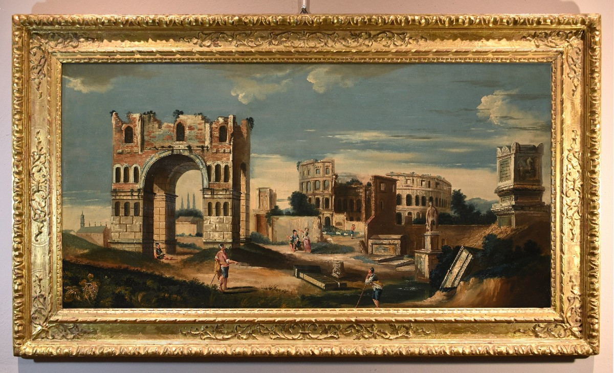 Capriccio architettonico con antiche rovine classiche, Jacob Fabris (Venezia, 1689 - 1761)